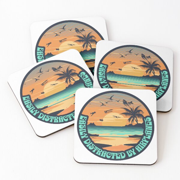 Item preview, Retro Sunset Flight Crew design Easily distracted by airplanes designed and sold by AviationArtists.