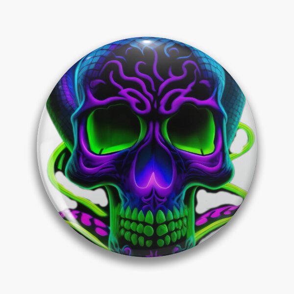 Item preview, Snakes skull neon designed and sold by WildWaveStylez.