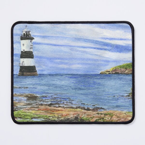 Item preview, Trwyn Du Lighthouse and Ynys Seiriol or Puffin Island from Penmon Point designed and sold by LymphomaLass.