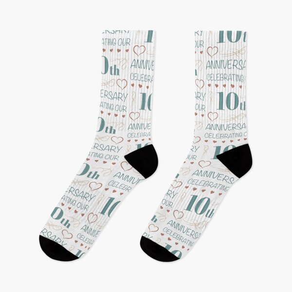 Item preview, Elegant 10th Wedding Anniversary (Teal) designed and sold by thepixelgarden.