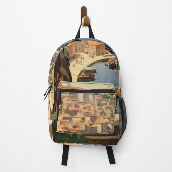 Item preview, Discovering Dubrovnik's Charm: A Vintage Gouache Journey designed and sold by Heritage Print Co.