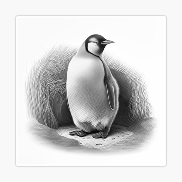 Emperor Penguin color pencil drawing | poyee_lam0321 | Flickr