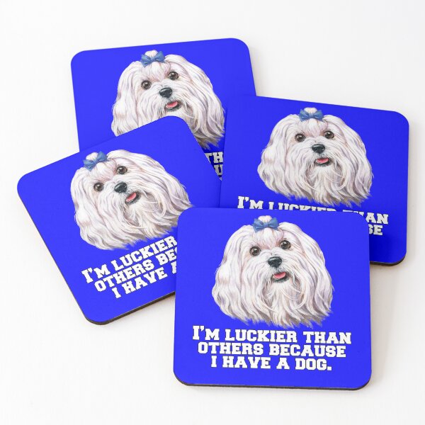 Item preview, Maltese Dog Owner I’m Luckier Than Others Because I Have A Dog designed and sold by fantasticdesign.