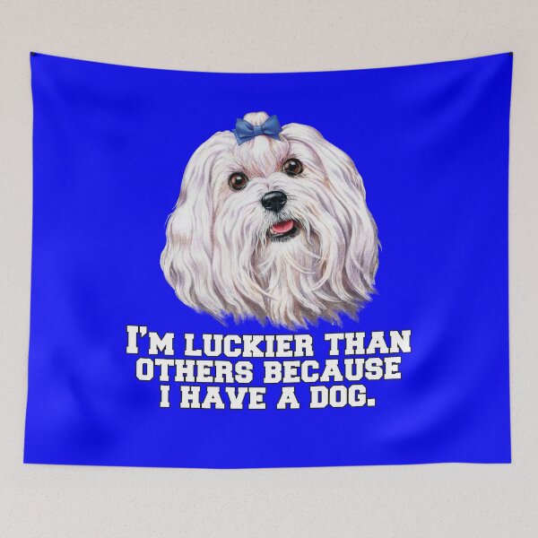 Item preview, Maltese Dog Owner I’m Luckier Than Others Because I Have A Dog designed and sold by fantasticdesign.