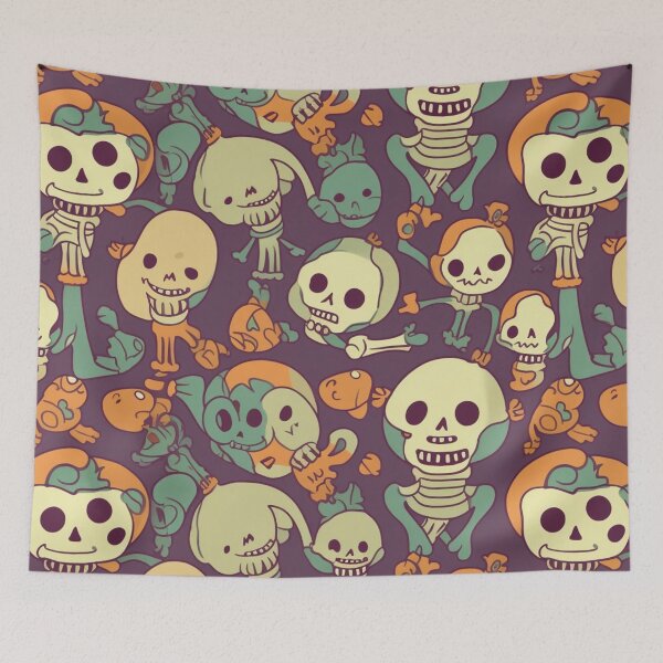 Item preview, Funny Cartoon Skeleton Pattern Art Design #11 designed and sold by Pexelpanoramas.