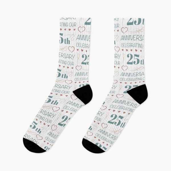 Item preview, Elegant 25th Wedding Anniversary (Teal) designed and sold by thepixelgarden.