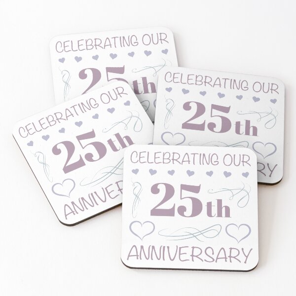 Item preview, Elegant 25th Wedding Anniversary (Lavender) designed and sold by thepixelgarden.
