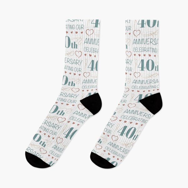 Item preview, Elegant 40th Wedding Anniversary (Teal) designed and sold by thepixelgarden.