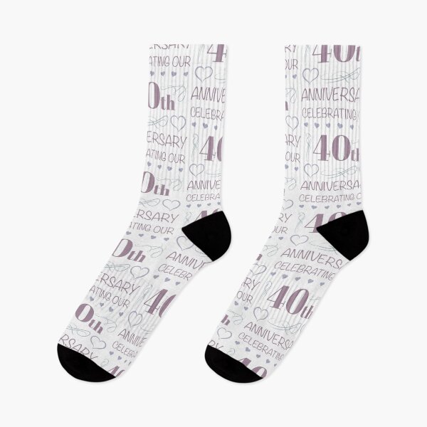 Item preview, Elegant 40th Wedding Anniversary (Lavender) designed and sold by thepixelgarden.