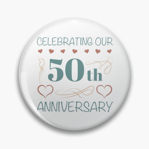 Item preview, Elegant 50th Wedding Anniversary (Teal) designed and sold by thepixelgarden.