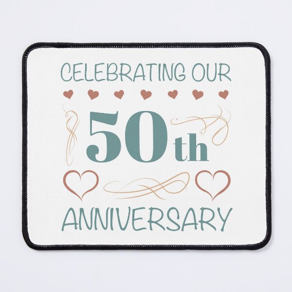 Item preview, Elegant 50th Wedding Anniversary (Teal) designed and sold by thepixelgarden.