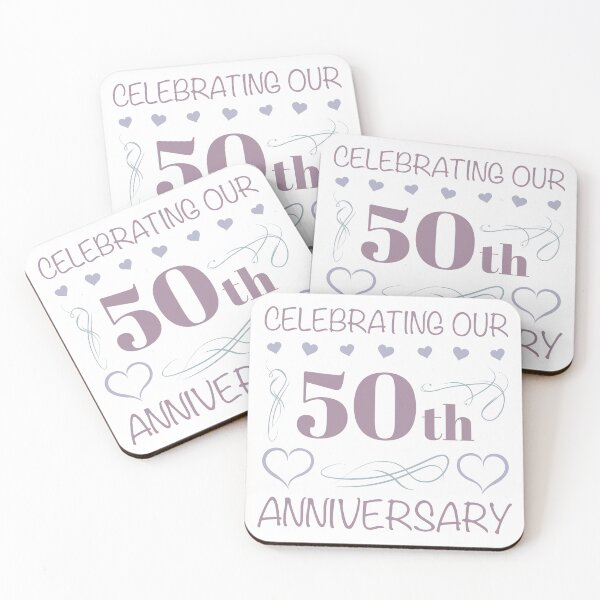 Item preview, Elegant 50th Wedding Anniversary (Lavender) designed and sold by thepixelgarden.