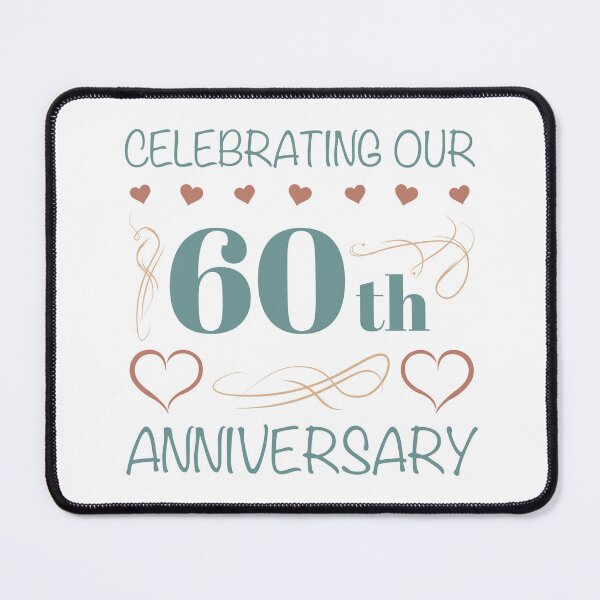 Item preview, Elegant 60th Wedding Anniversary (Teal) designed and sold by thepixelgarden.