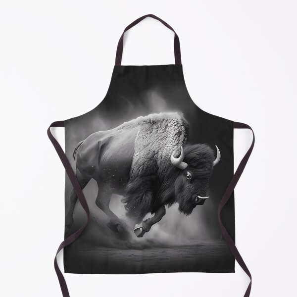 Item preview, Black and white Bison pencil drawing designed and sold by Pencil-Art.