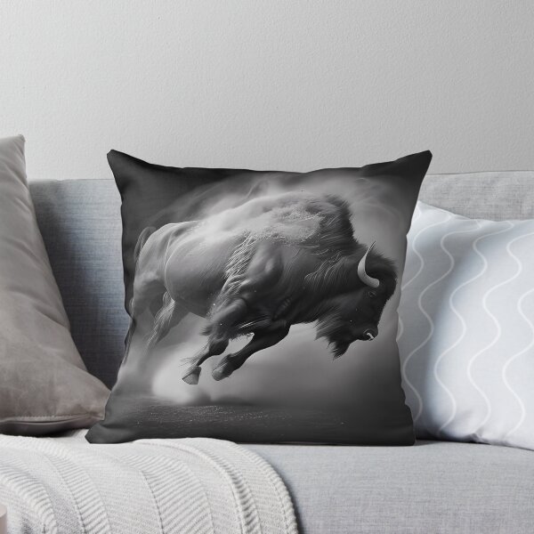Item preview, Black and white Bison pencil drawing designed and sold by Pencil-Art.