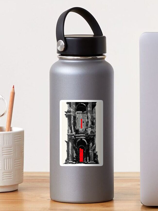 Thumbnail 1 of 3, Sticker, The Temple designed and sold by StudioDestruct.