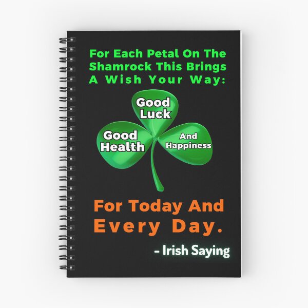 Item preview, Irish Saying - For Each Petal On The Shamrock This Brings A Wish Your Way Good Health, Good Luck, And Happiness For Today And Every Day designed and sold by IrishProverbs.