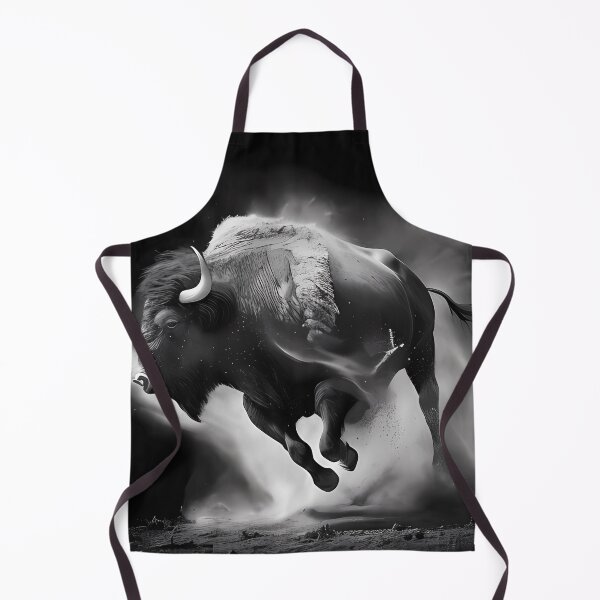 Item preview, Black and white Bison pencil drawing designed and sold by Pencil-Art.
