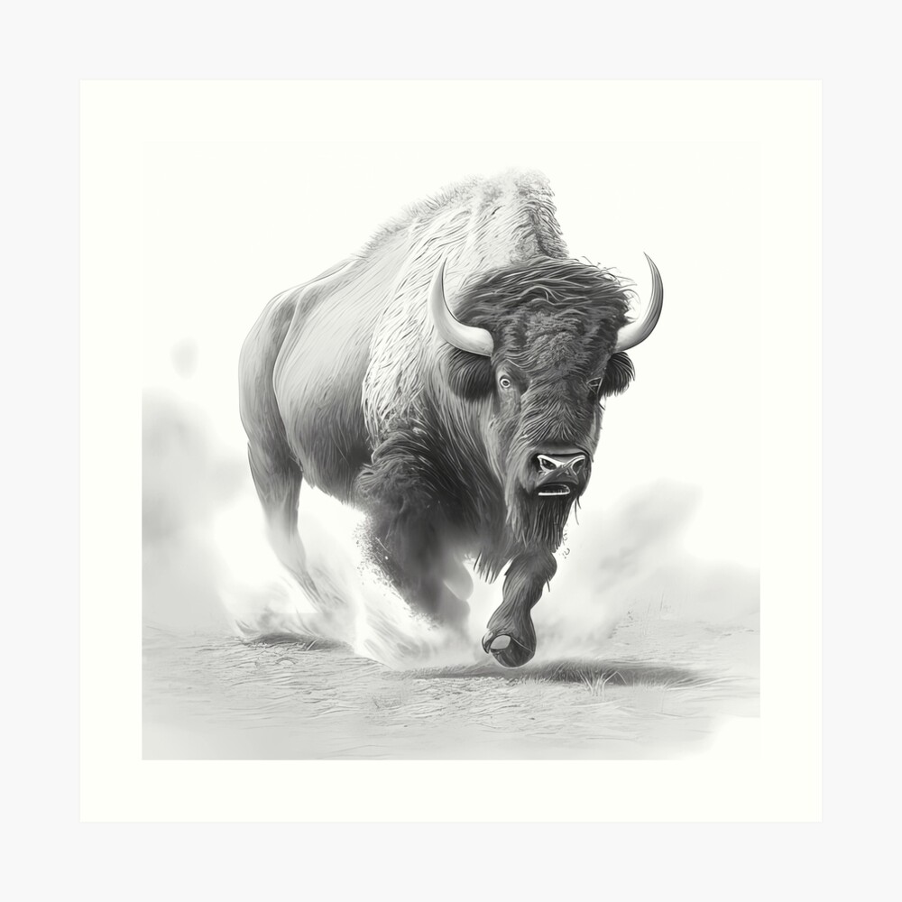 Bison panting Bison wall art Bison decor Bison art Bison canvas Bison photo Bison print Bison poster Wild animal wall art Nature buying wall art