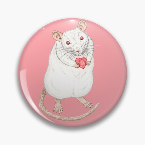 Item preview, Albino White Rat with Heart designed and sold by WolfySilver.
