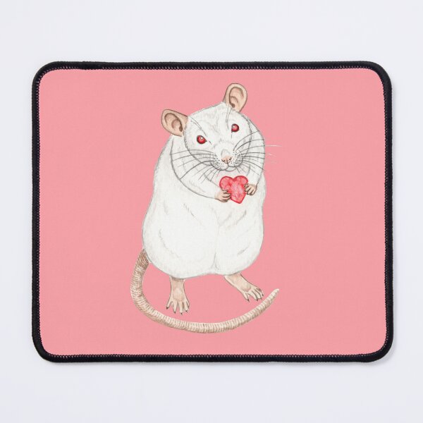 Item preview, Albino White Rat with Heart designed and sold by WolfySilver.