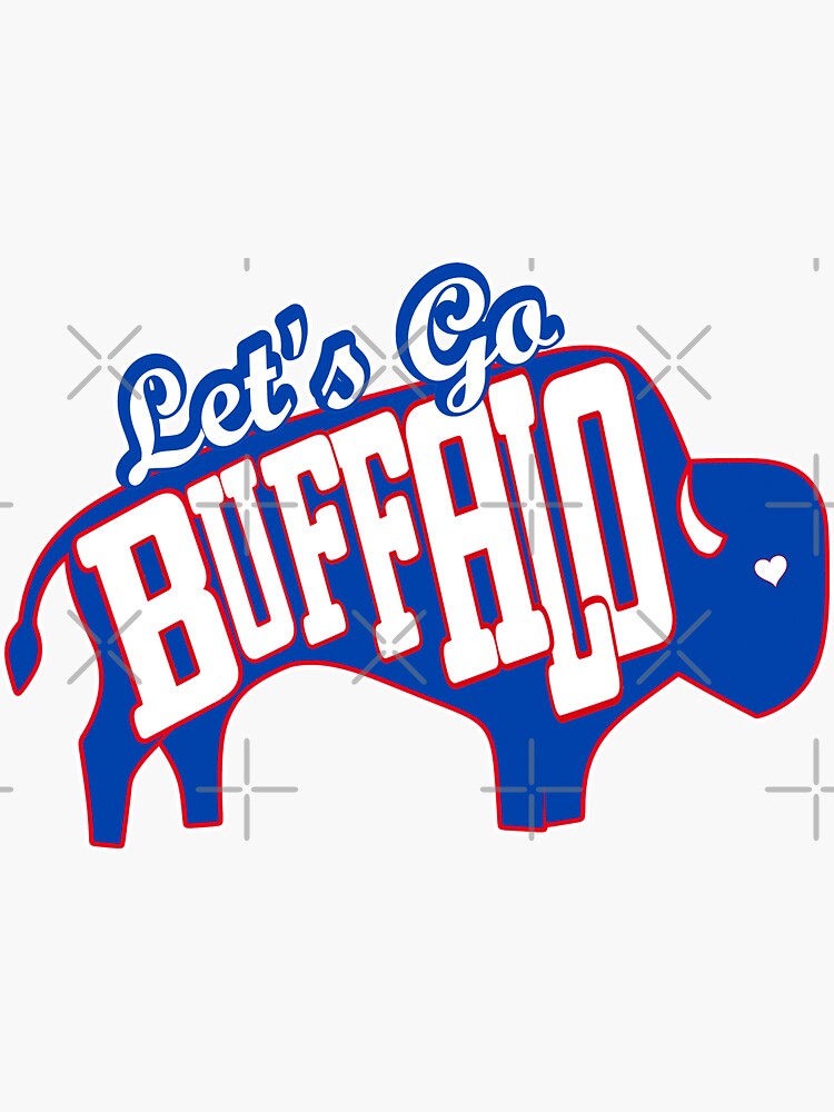 let's go buffalo Sticker for Sale by NovaTees