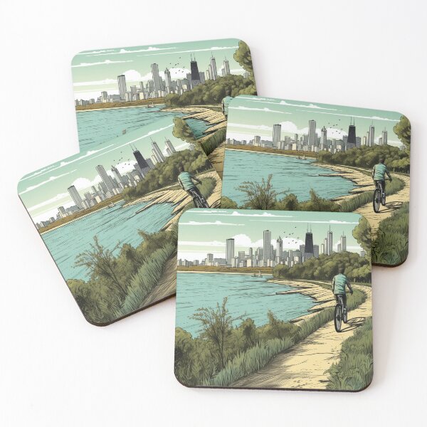 Item preview, Biking Along Chicago Lakeshore designed and sold by InfiniteSails.