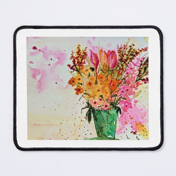 Item preview, Loose flowers in a vase  designed and sold by watercolorsLiz.
