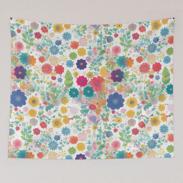 Item preview, Boho pattern of flowers and trees designed and sold by Jamelda.