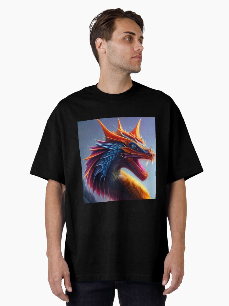 Thumbnail 1 of 7, Oversized T-Shirt, Crystal Dragons Series #11: Vivid Grandiose designed and sold by dragynrain.