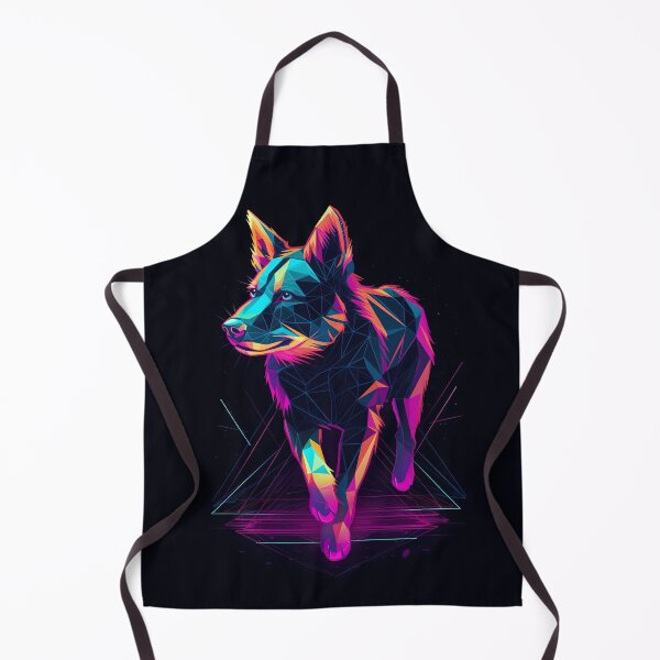 Artikelvorschau, German shepherd dog retrowave vintage neon 80s entworfen und verkauft von MDCGraphics.