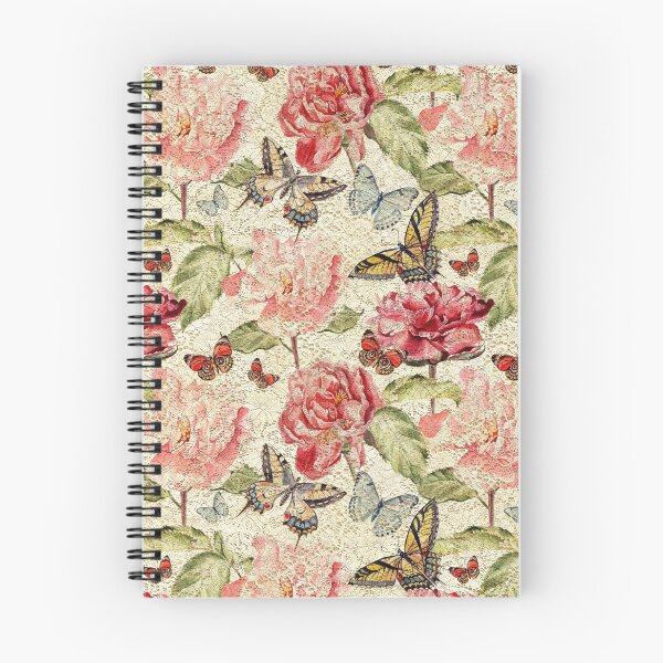 Item preview, Watercolor Vintage Flowers Butterflies Lace 1 designed and sold by EDDArt.