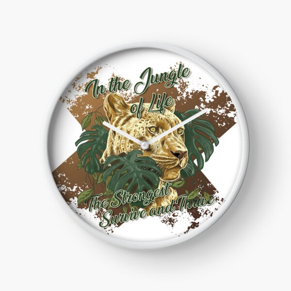 Item preview, Panther in the jungle foliages with motivation quote. designed and sold by RockSteadyReady.