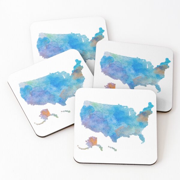 Item preview, usa map by states watercolor designed and sold by DeluxBee.