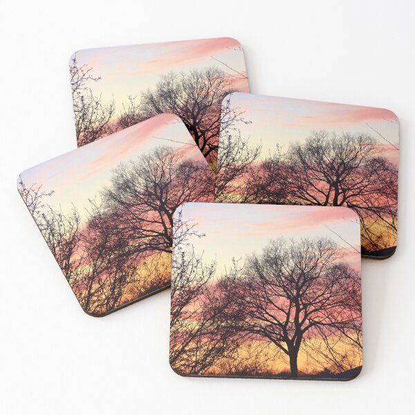 Item preview, Parfait Sunset Illuminates Leafless Tree designed and sold by CarolBeeDesigns.