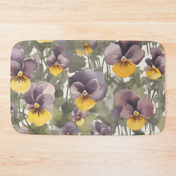 Item preview, Delicate Violas Flowers in Watercolor Harmony designed and sold by TopArtsy.