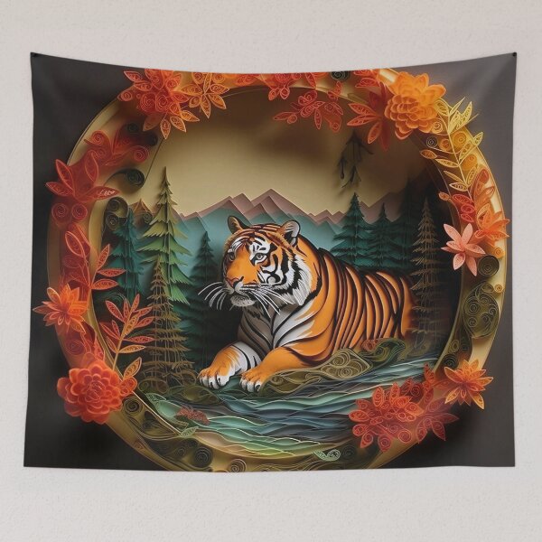 Item preview, Paper quilled tiger designed and sold by Matt's Artificial Nature.