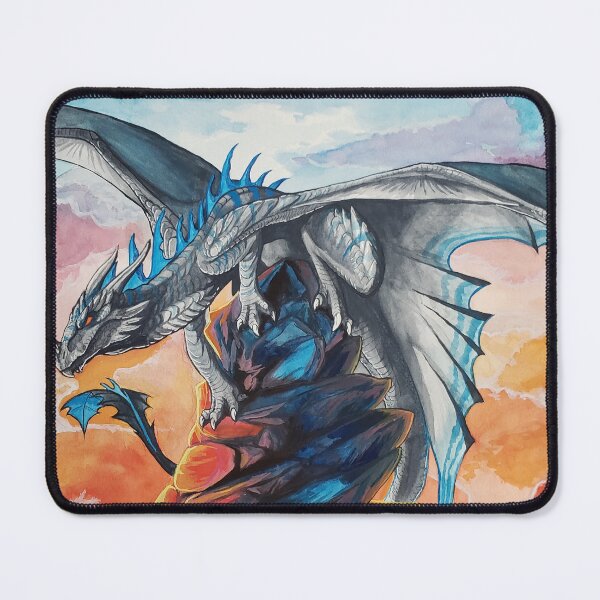 Item preview, Colorful Perch - Dragon Watercolor Painting designed and sold by Jennette Brown.