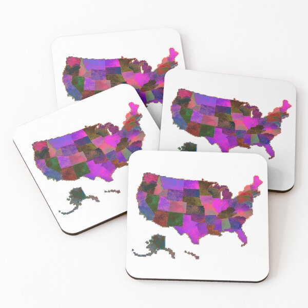 Item preview, USA map by states watercolor designed and sold by DeluxBee.