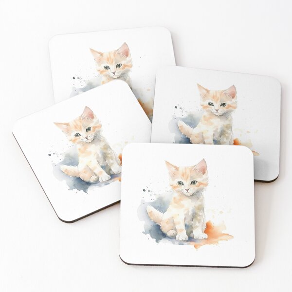 Item preview, Charming Watercolor Kitten designed and sold by flameandbloom.