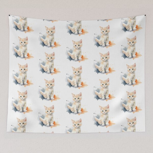 Item preview, Charming Watercolor Kitten designed and sold by flameandbloom.
