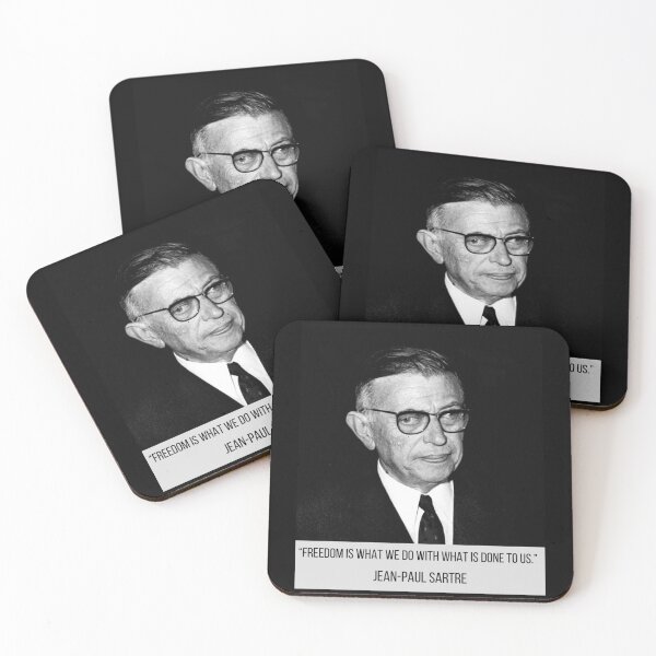 Item preview, Sartre quote: FREEDOM IS WHAT WE DO WITH WHAT IS DONE TO US. designed and sold by artbleed.