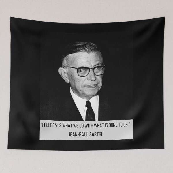 Item preview, Sartre quote: FREEDOM IS WHAT WE DO WITH WHAT IS DONE TO US. designed and sold by artbleed.
