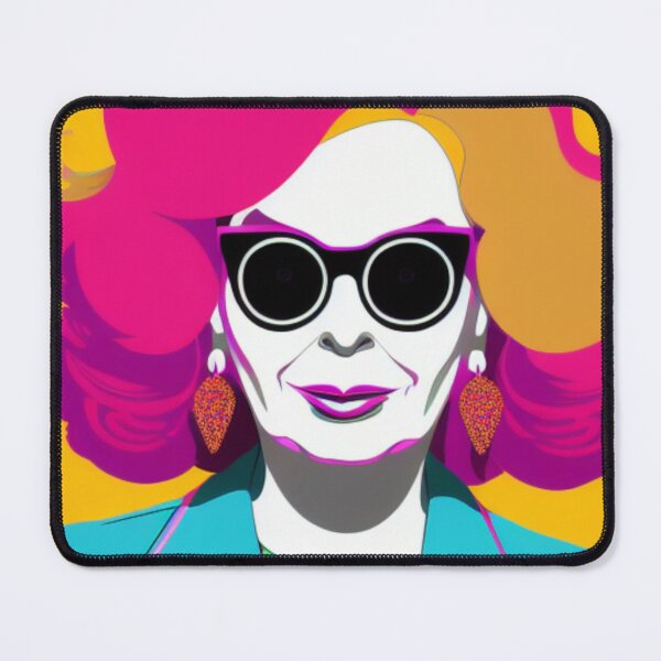 Item preview, Bold and Beautiful: black round sunglasses wearing teal suit. designed and sold by Sunflower5576.