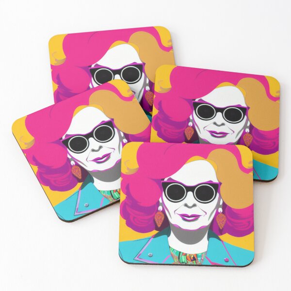 Item preview, Bold and Beautiful: black round sunglasses wearing teal suit. designed and sold by Sunflower5576.