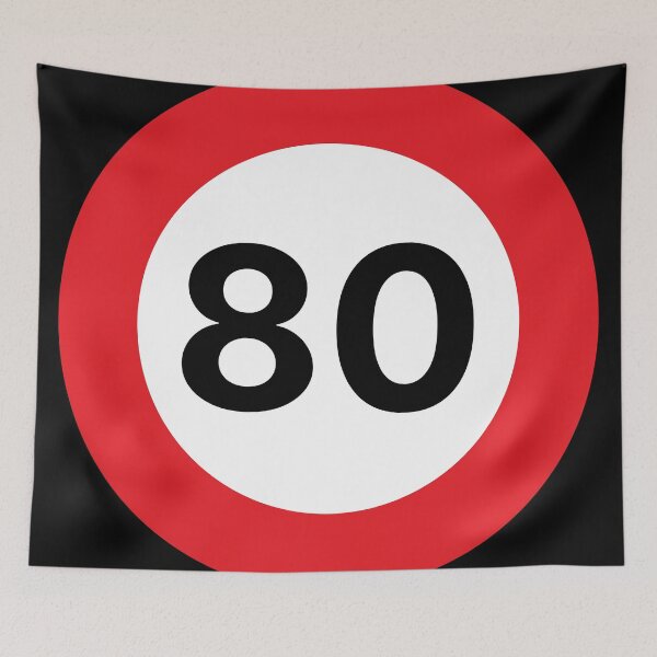 Item preview, Speed limit 80, Happy 80th Birthday!  designed and sold by StateHouse.