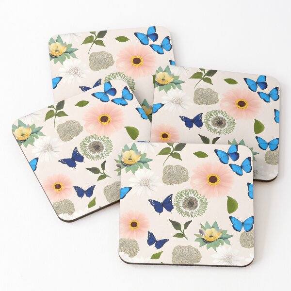 Item preview, Spring Flowers Butterflies Peach Design 296 designed and sold by artbylucie.