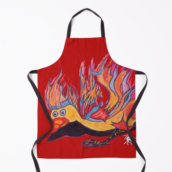 Item preview, Fiery phoenix running like a roadrunner bird designed and sold by ZombiOctopi.