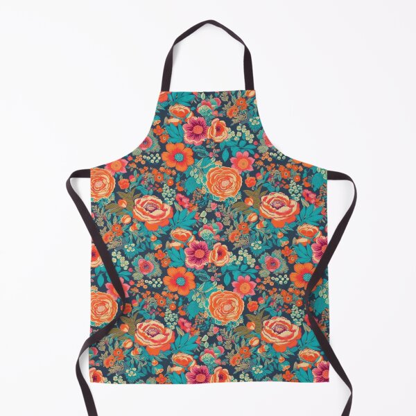 Item preview, Cheerful Wildflowers, Blue, Orange, Pink Flowers designed and sold by VintageFlorals.