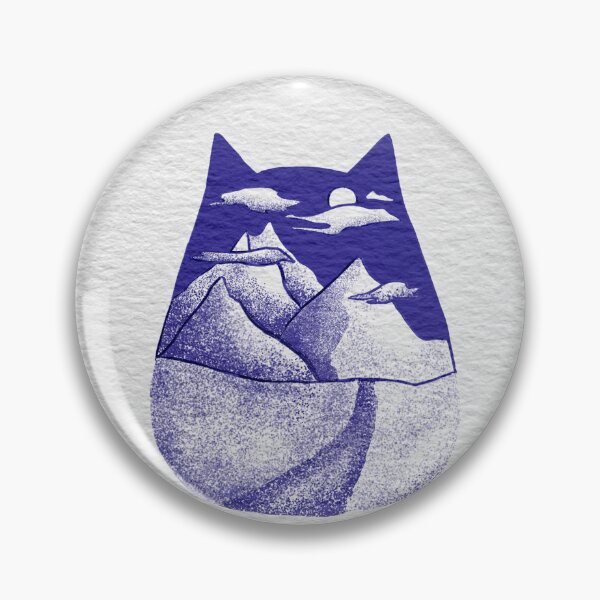 Item preview, Cat landscape blue  designed and sold by louthemoon.